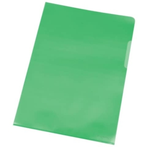 Cartellina a L Q-Connect ppl A4 verde conf. da 100 - KF00309