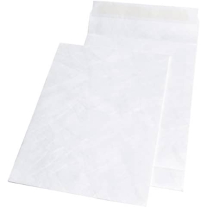 Buste a sacco con soffietti e strip bianche 250x353x38 mm - conf. 100 pz Tyvek formato B4 - 11843