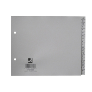 Divisori alfabetici Q-Connect A-Z metà altezza 22,5x18 cm 20 pagine KF01809