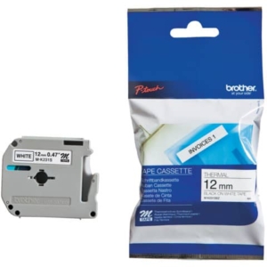 Nastro per etichettarice nero/bianco Brother 12 mm x 8 mt MK231BZ