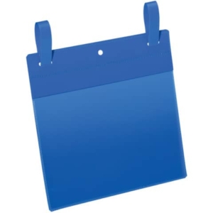 Tasche per identificazione Durable con fascette di aggancio blu f.to esterno mm 223x380- inserto A5 orizz. Cf 50- 174907