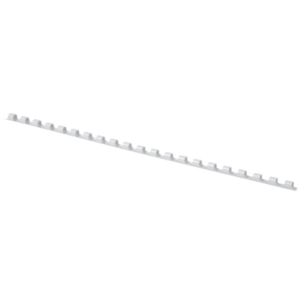 Dorsi a spirale in PVC per rilegatura Q-Connect A4 - 21 anelli 6 mm - fino a 25 ff bianco - conf. 100 pz - KF24017