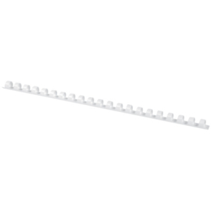 Dorsi a spirale in PVC per rilegatura Q-Connect A4 - 21 anelli 8 mm - fino a 40 ff bianco - conf. 100 pz - KF24019
