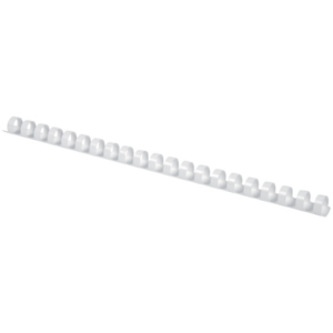 Dorsi a spirale in PVC per rilegatura Q-Connect A4 - 21 anelli 10 mm - fino a 55 ff bianco - conf. 100 pz - KF24021