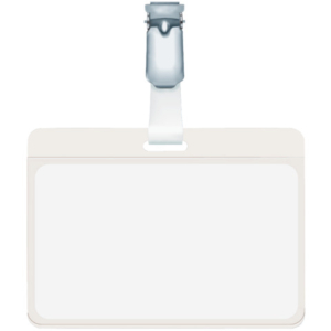 Portanomi con clip DURABLE tasca aperta trasparente inserto 60x90mm conf. 25 - 810619