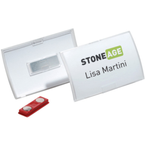 Portanome Durable Click Fold 54x90 mm in PPL trasparente con magnete - 8215-19