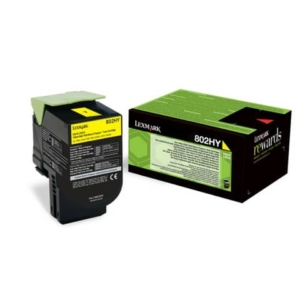 Toner alta resa return program 802HY Lexmark giallo 80C2HY0