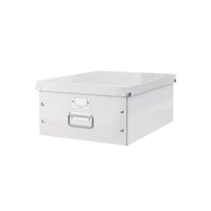 Scatola per archiviazione universale ''L'' Leitz CLICK & STORE bianco metallizzato 36,9x20x48,2 cm - 60450001
