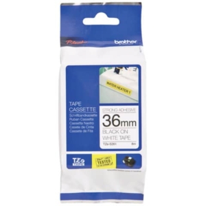 Nastro laminato Brother per etichettarice - 36 mm x 8 m - nero/bianco - TZe-261