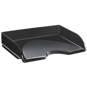 Vaschetta portacorrispondenza orizzontale impilabile CEP in polistirolo nero - 1135220161