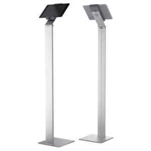 Porta tablet da pavimento DURABLE per tablet da 7'' a 13'' argento metallizzato 27x27x121,5cm - 893223