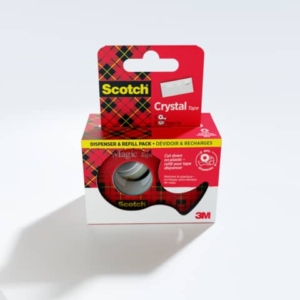 Nastro trasparente Scotch® Crystal con dispenser portatile 19 mm x 7,5 m 98461