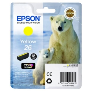 Cartuccia inkjet Orso polare 26 Epson giallo C13T26144012