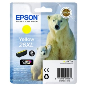 Cartuccia inkjet alta capacità Orso polare 26XL Epson giallo C13T26344012