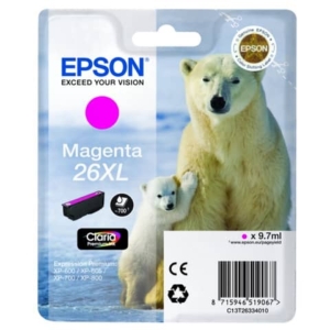 Cartuccia inkjet alta capacità Orso polare 26XL Epson magenta C13T26334012