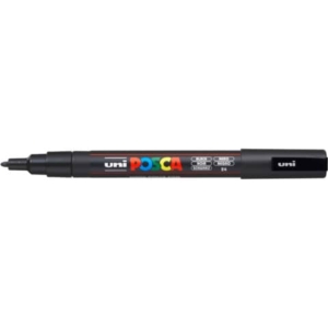 Marcatore a tempera POSCA Uni-Ball punta tonda 0,9-1,3 mm nero M PC3M N