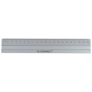 Righello Q-Connect alluminio argento 20 cm KF03677