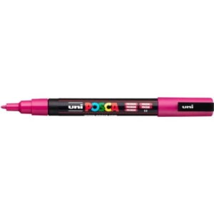 Marcatore a tempera Posca Uni-Ball punta tonda 0,9-1,3 mm fucsia PC3M-FUCSIA