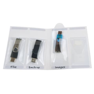 Bustina porta USB Q-Connect plastica trasparente - 9x5 cm conf. da 10 - KF22350