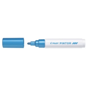 Marcatore multisuperficie Pilot Pintor a base d'acqua punta in fibra 4,5 mm blu metallizzato - 002380