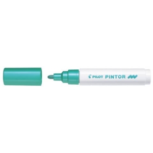 Marcatore multisuperficie Pilot Pintor a base d'acqua punta in fibra 4,5 mm verde metallizzato - 002379