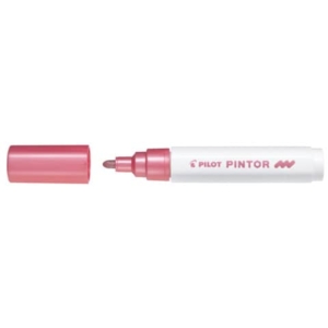 Marcatore multisuperficie Pilot Pintor a base d'acqua punta in fibra 4,5 mm rosa metallizzato - 002378