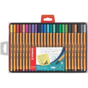 Fineliner Stabilo Point 88® 0,4 mm conf. 25 colori assortiti 8825-1