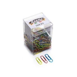 Fermagli Leone Dell'Era in filo colorato metallizzato Gran Mix misure assortite scatola da 125 g. - FXB125GMIX