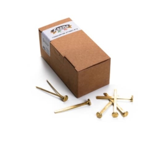 Fermacampioni Leone Dell'Era in acciaio testa bombata N. 12 70 mm ottone scatola da 100 pz. - FC12