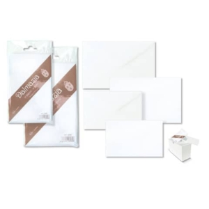 Biglietti con busta Ellebi - Sadoch Dalmazia ''formato 4'' 7,5x11 cm bianco Conf. 10 pezzi - 8034