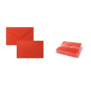 Biglietti con busta Ellebi - Sadoch Dresda ''formato 9'' 9x14 cm rosso Conf. 100 pezzi - 8319R