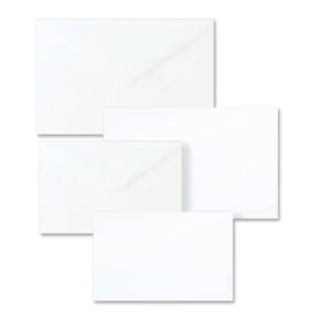 Biglietti con busta Ellebi - Sadoch Dalmazia ''formato 4'' 7,5x11 cm bianco Conf. 100 pezzi - 8304