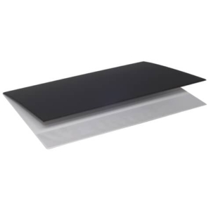 Sottomano Doppio Neon Arda f.to 49x34,5 cm in plastica morbida Soft-touch nero 0107NEO1000