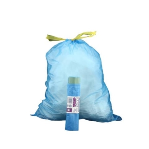 Sacchi immondizia per rifiuti inorganici Rolsac 27 L 50x60 cm - 16 µm azzurro - rotolo da 15 pezzi - 10242
