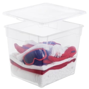 Contenitore Rotho Clear Box in PPL impilabile trasparente - 31 L 40x33,5x33 cm - F707807
