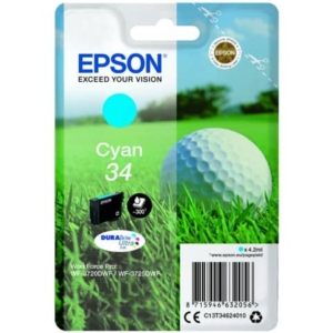 Cartuccia inkjet Pallina da golf 34 Epson ciano C13T34624010