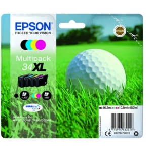Cartucce inkjet alta capacità Pallina da golf 34XL Epson n+c+m+g Multipack - C13T34764010