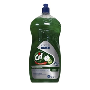 Detergente per stoviglie Cif Limone Professionale - verde - flacone 2 litri - 101104955