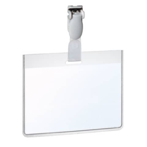 Portanomi con clip DURABLE EUROBADGE tasca chiusa pvc trasparente inserto 90x60 mm conf. 25 - 814319