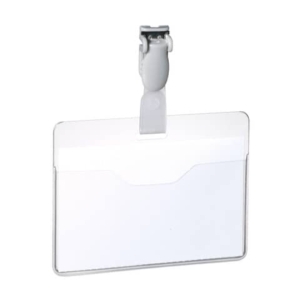 Portanomi con clip DURABLE EUROBADGE tasca aperta plastica trasparente inserto 60x90mm conf. 25 - 814719