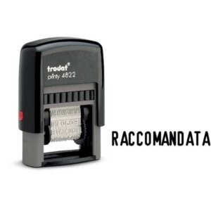 Polinome autoinchiostrante con 12 diciture commerciali TRODAT PRINTY 4822 - 211675