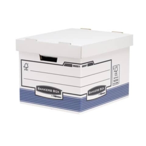 Scatola archivio Fellowes Box System standard 28,5x33,3x38 cm blu/bianco 0026101