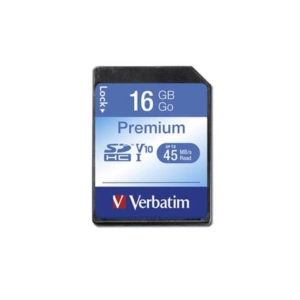 Flash Memory Card SDHC Verbatim 16 GB 43962