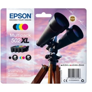 Cartuccia Epson confezione Multipack 502 XL - nero, ciano, magenta e giallo - C13T02W64010