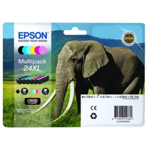 Cartuccia inkjet Elefante 24XL Epson 6 colori C13T24384011