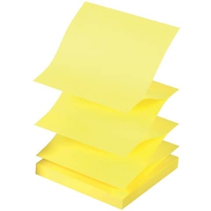 Foglietti riposizionabili a fisarmonica Q-Connect Z-Notes 70 g/m² giallo neon 76x76 mm 6 blocc. da 100 ff - KF16575