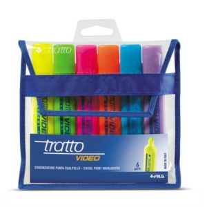 Evidenziatori TRATTO Video 1-5 mm assortiti conf. da 6 - F831000
