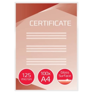 Pouches per plastificatrici a caldo GBC 2X125 µm finitura lucida A4 21,6x30,3 cm - conf. 100 pezzi - 3200723