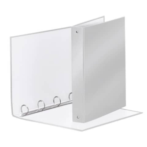 Raccoglitore Esselte Meeting a 4 anelli tondi 30mm cartone rivest. in PP grigio metallizz. 22x30cm dorso 4cm - 395792970