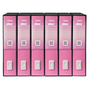Registratore a leva DOX2 Protocollo S. Francisco 28,5x35 cm - dorso 8 cm rosa - D15219